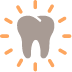 Tooth surrounded by circle of vanishing lines icon